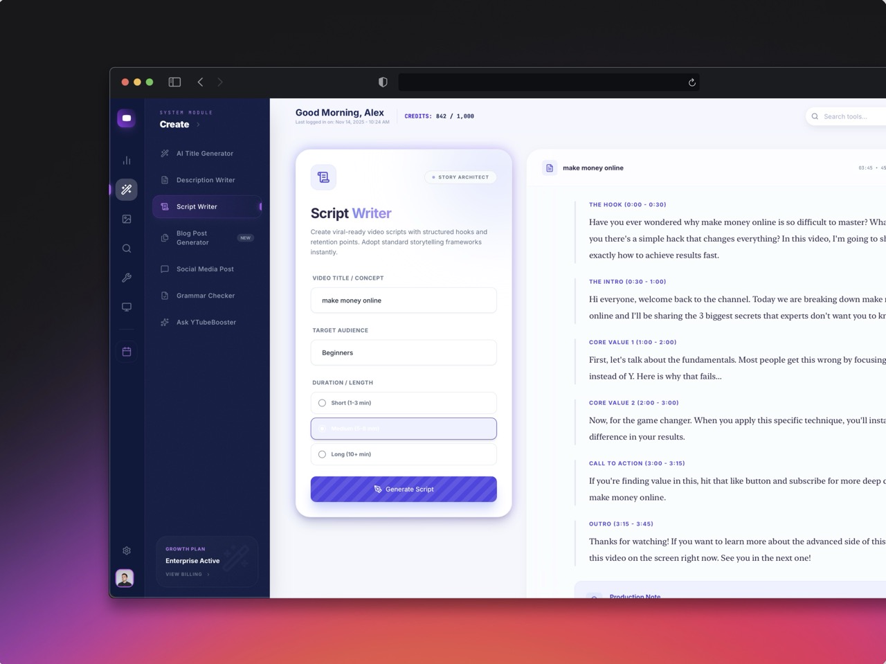 Neural Script Architect